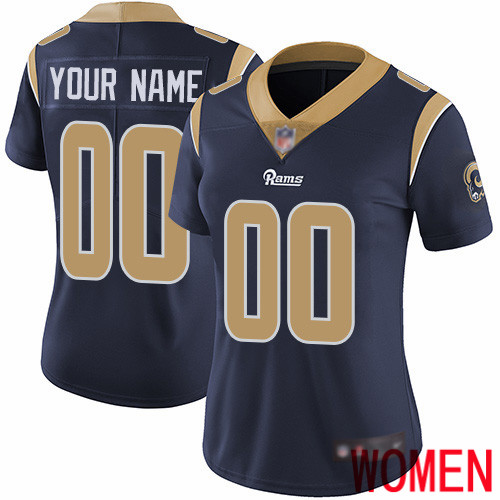 Limited Navy Blue Women Home Jersey NFL Customized Football Los Angeles Rams Vapor Untouchable->customized nfl jersey->Custom Jersey